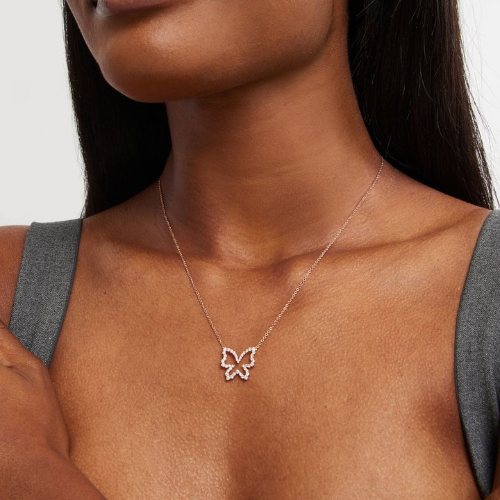 Verragio Diamond Butterfly Pendant In Rose Gold 18K