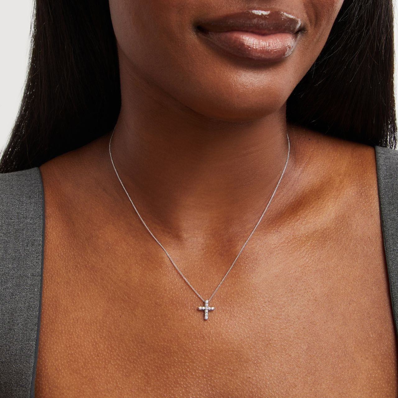 Verragio Medium Diamond Cross Pendant 1