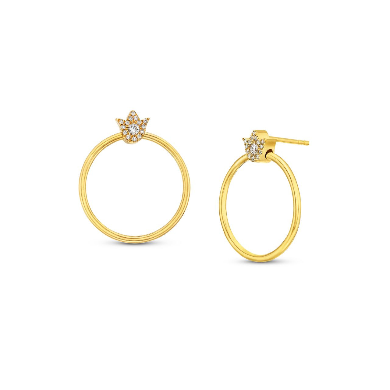 Verragio Small Crest Circle Earrings