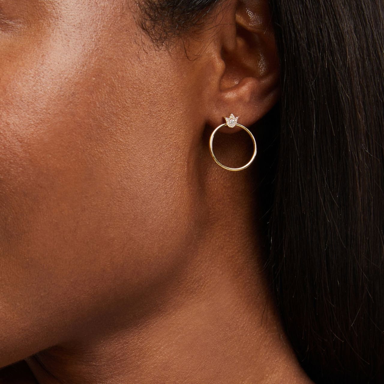 Verragio Small Crest Circle Earrings
