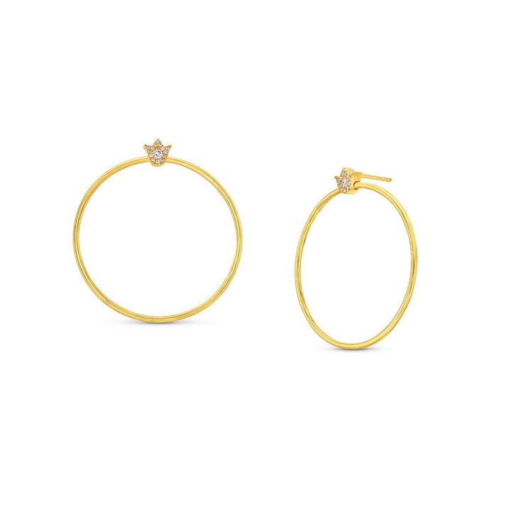 Verragio Medium Crest Circle Earrings