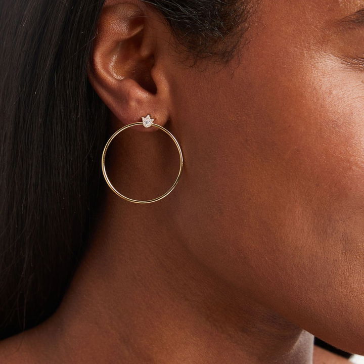Verragio Medium Crest Circle Earrings