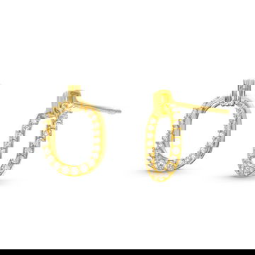 Diamond Single Link Earrings