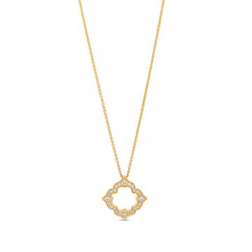 Verragio Victorian Open Diamond Pendant In Yellow Gold 18K