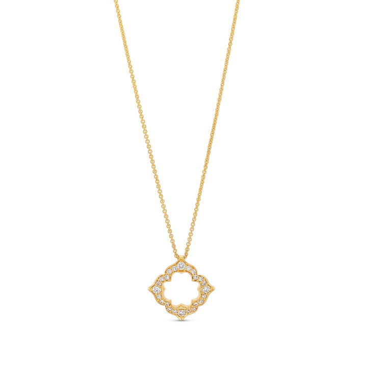 Verragio Victorian Open Diamond Pendant In Yellow Gold 18K