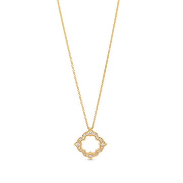 Verragio Victorian Open Diamond Pendant In Yellow Gold 18K