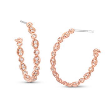 Verragio 25mm Nobility Diamond Hoop Earrings