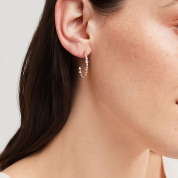 Verragio 25mm Nobility Diamond Hoop Earrings