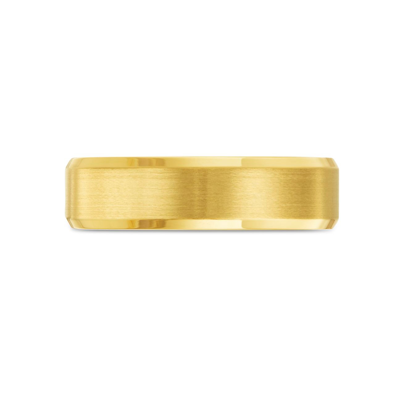 Matte Polished Bevel Edge 6mm Wedding Band 0