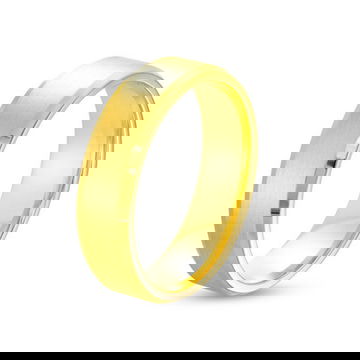 Matte Polished Bevel Edge 6mm Wedding Band