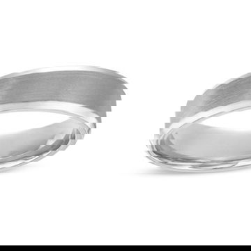 Matte Polished Bevel Edge 6mm Wedding Band