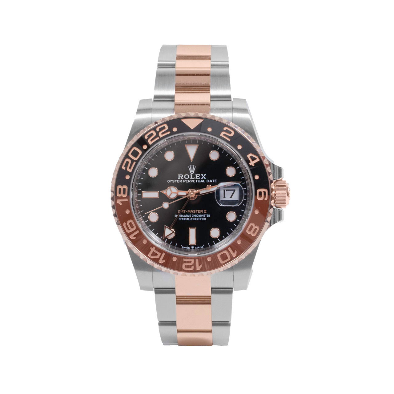 Rolex GMT-Master II 40 Black Dial Watch | "Rootbeer" | Oystersteel & Everose Gold