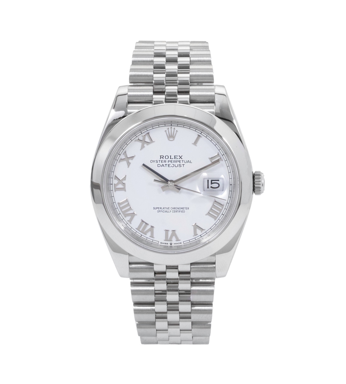 Rolex Datejust 41 White Roman Dial | Oystersteel