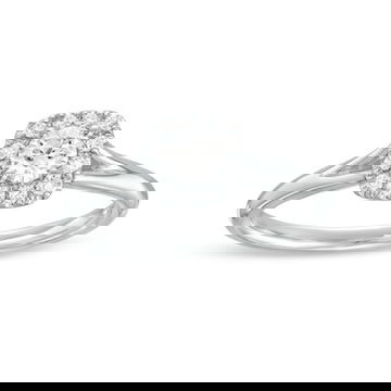 Round Diamond Cushion Halo Split Engagement Ring