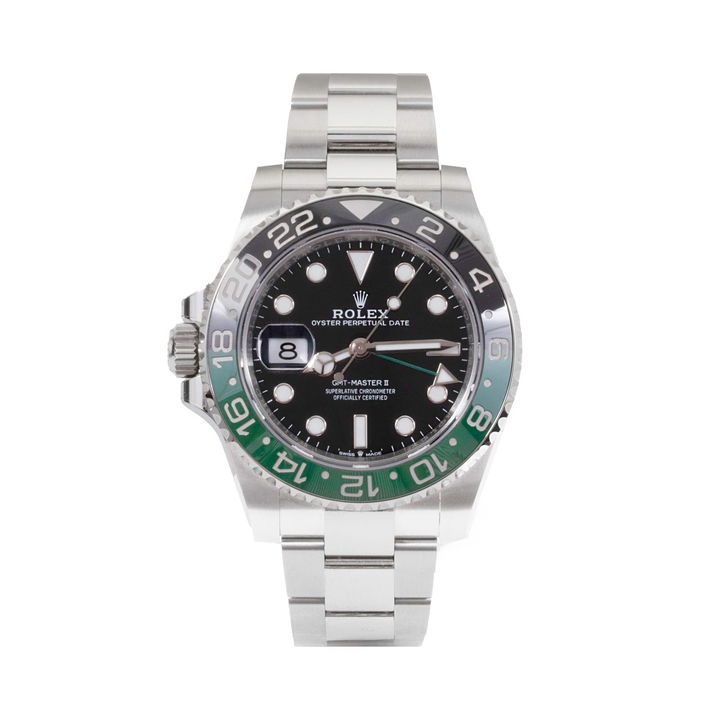 Rolex GMT-Master II 40 Black Dial Watch | "Sprite" | Oystersteel