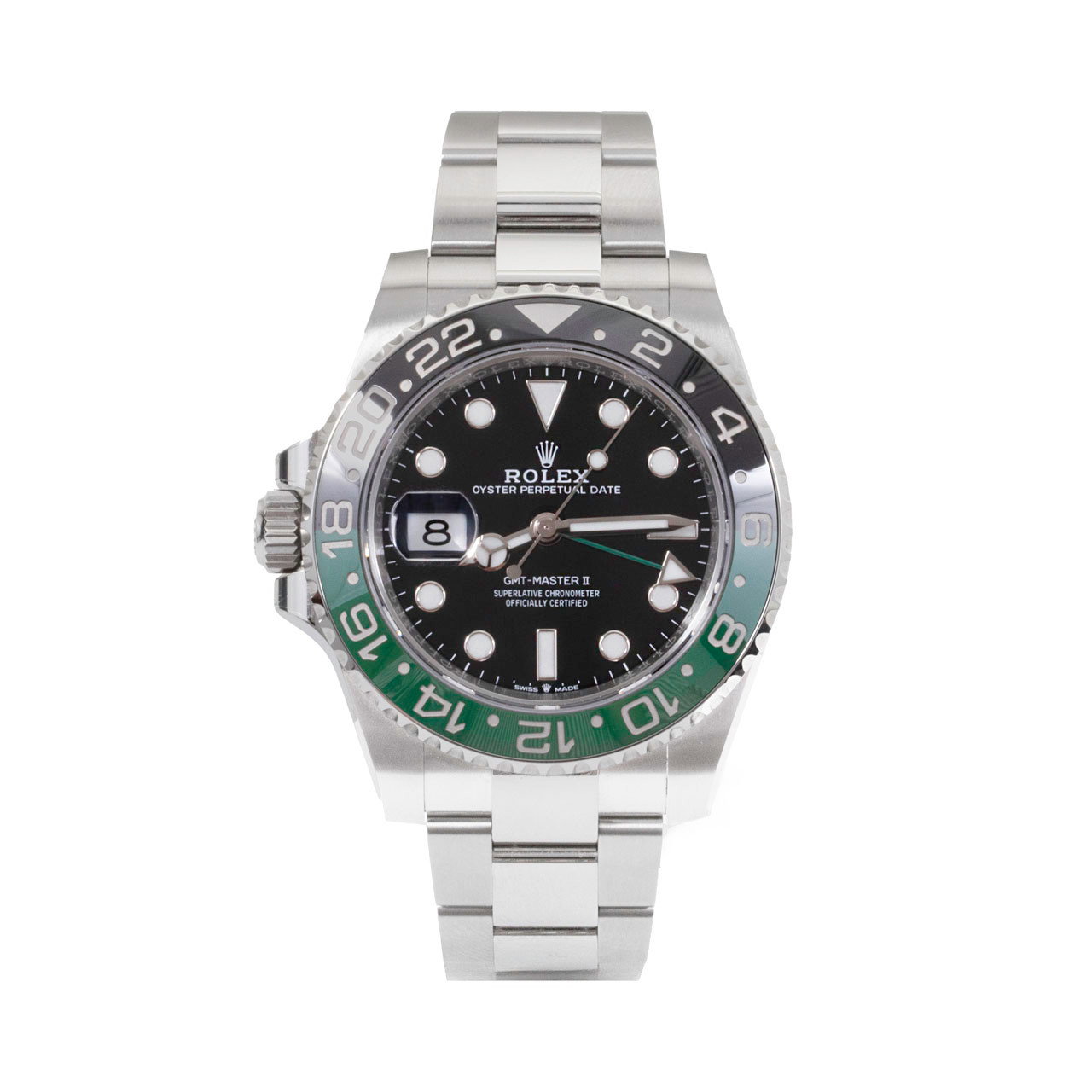 Rolex GMT-Master II 40 Black Dial Watch | "Sprite" | Oystersteel