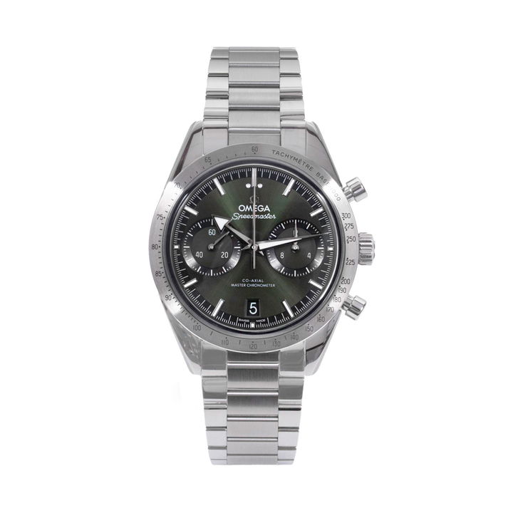 Omega Speedmaster '57 Green Chronograph Watch | Stainless Steel