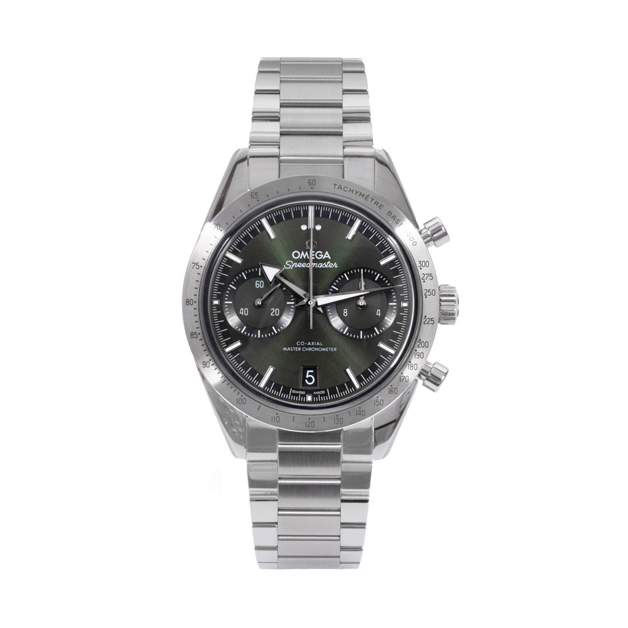 Omega Speedmaster '57 Green Chronograph Watch | Stainless Steel