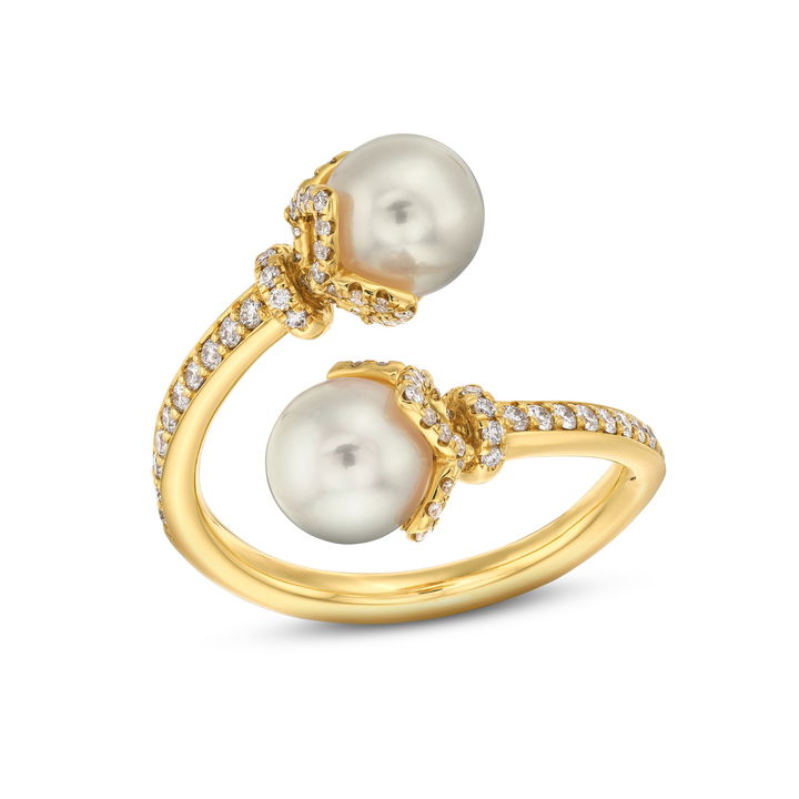 Verragio Petal Toi Et Moi Diamond & Pearl Ring