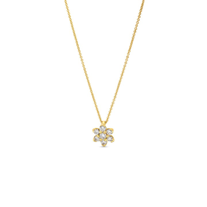 Verragio Medium Diamond Star Pendant Necklace In Yellow Gold 18K
