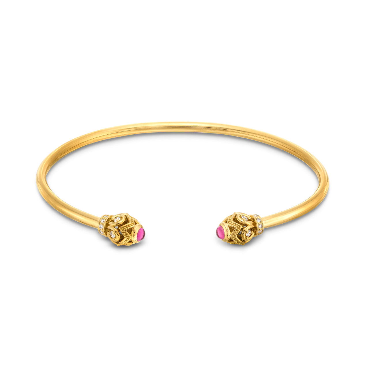 Verragio Diamond & Rhodolite Toi Et Moi Bangle Bracelet