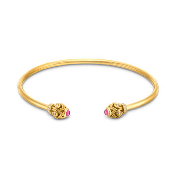 Verragio Diamond & Rhodolite Toi Et Moi Bangle Bracelet In Yellow Gold 18K