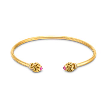 Verragio Diamond & Rhodolite Toi Et Moi Bangle Bracelet In Yellow Gold 18K