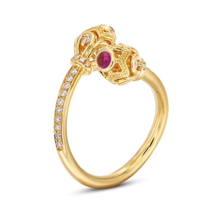 Verragio Diamond & Rhodolite Toi Et Moi Ring