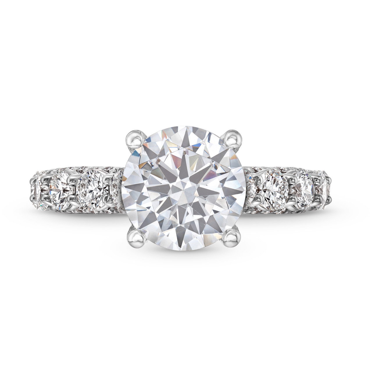 Verragio Couture Hidden Halo Three Sided Diamond Engagement Setting In White Gold 18K 0