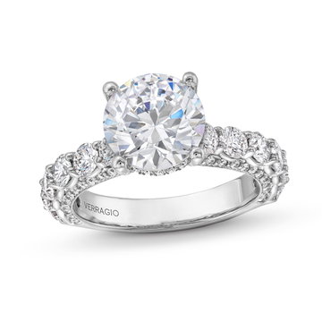 Verragio Couture Hidden Halo Three Sided Diamond Engagement Setting In Platinum
