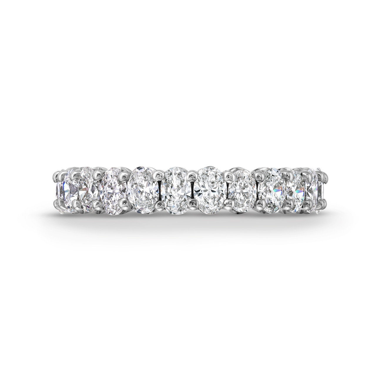 Michael M. Oval Diamond 3/4 Way Wedding Band 0