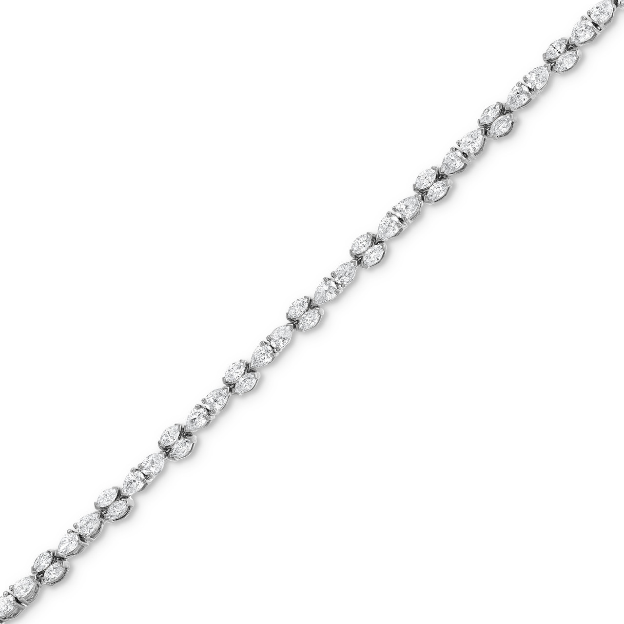 Alternating Pear & Marquise Diamond Bracelet 3