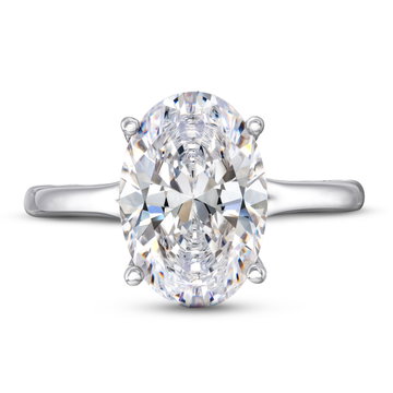 A. Jaffe Solitaire Hidden Diamond Detail Engagement Setting In White Gold 14K