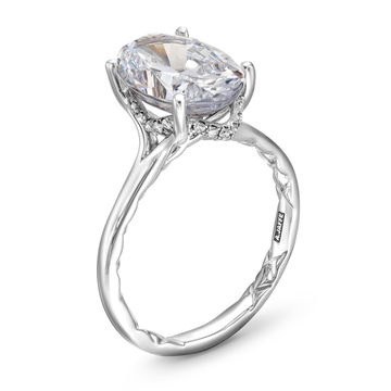 A. Jaffe Solitaire Hidden Diamond Detail Engagement Setting In White Gold 14K