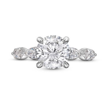 A. Jaffe Marquise Diamond Engagement Setting In White Gold 14K