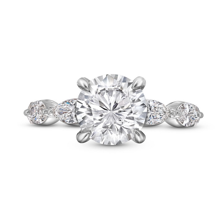 A. Jaffe Marquise Diamond Engagement Setting In White Gold 14K