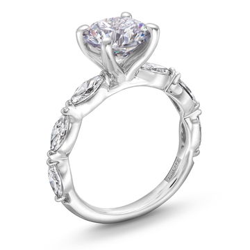 A. Jaffe Marquise Diamond Engagement Setting In White Gold 14K