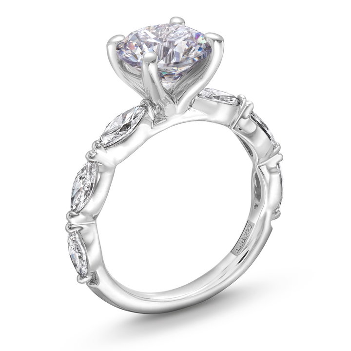 A. Jaffe Marquise Diamond Engagement Setting In White Gold 14K