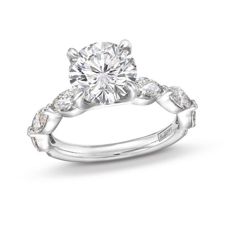 A. Jaffe Marquise Diamond Engagement Setting In White Gold 14K