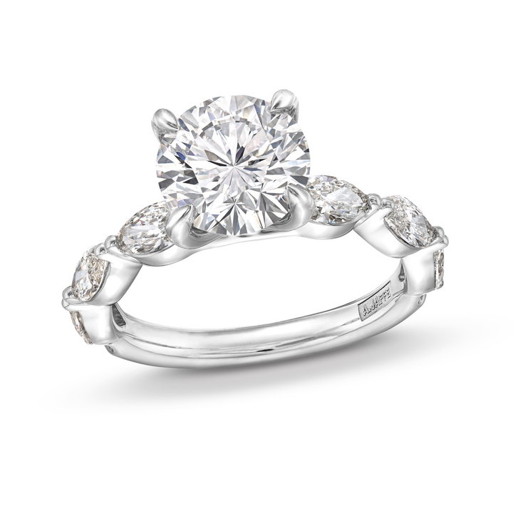 A. Jaffe Marquise Diamond Engagement Setting In White Gold 14K