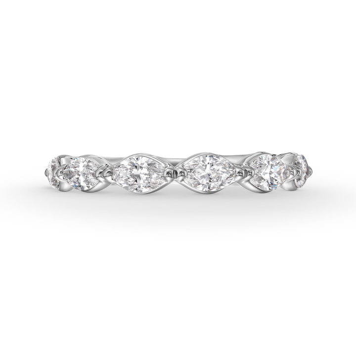 A. Jaffe Marquise Diamond Wedding Band In White Gold 14K