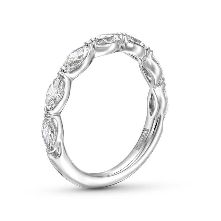 A. Jaffe Marquise Diamond Wedding Band In White Gold 14K