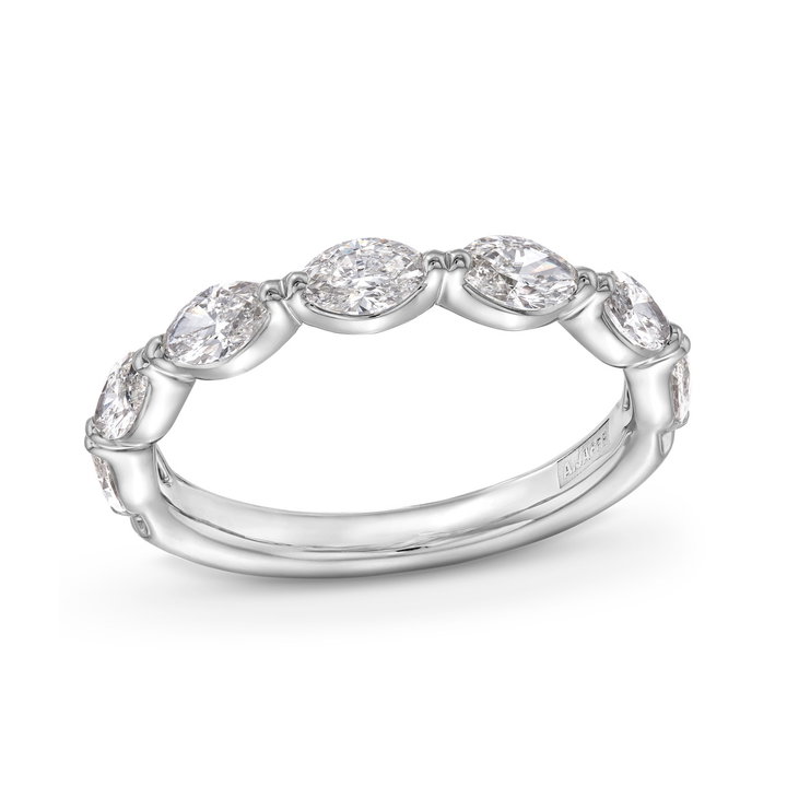 A. Jaffe Marquise Diamond Wedding Band In White Gold 14K
