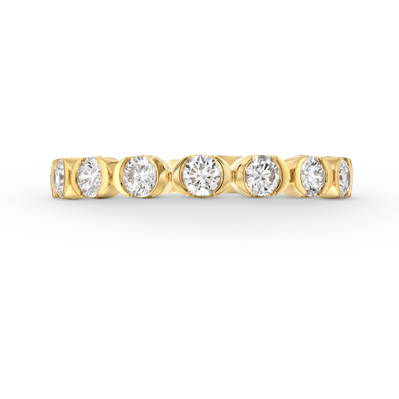 A. Jaffe Half Bezel Diamond Wedding Band 0