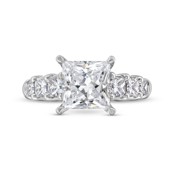 A. Jaffe Graduated Princess Diamond Engagement Setting In Platinum
