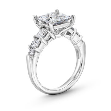 A. Jaffe Graduated Princess Diamond Engagement Setting In Platinum