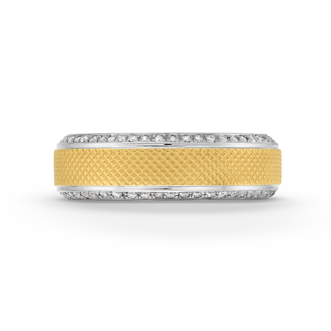 Verragio Textured Diamond Edge Wedding Band 0