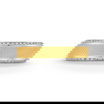 Verragio Textured Diamond Edge Wedding Band