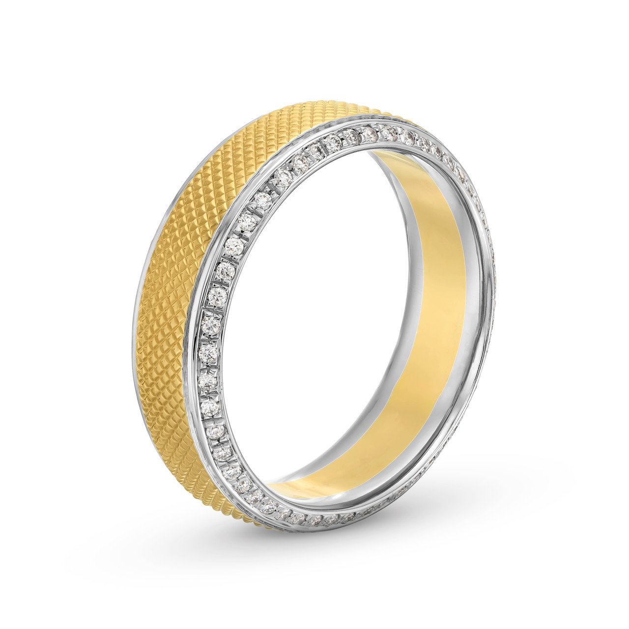 Verragio Textured Diamond Edge Wedding Band 2