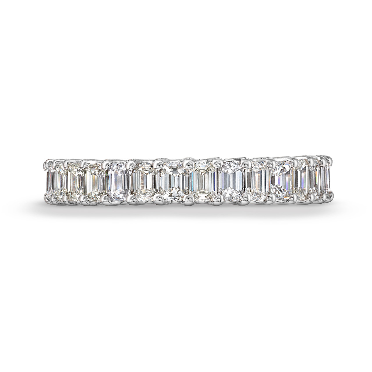 Michael M. Emerald Diamond 3/4 Way Wedding Band 0